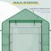 8 X 6 X 7 Temporary Greenhouse For Growing Flowers With Mesh Door & Windows Green_maomaolike.com