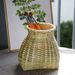 Fish Backpack Small Weaving Decorative Yangko Performance Props Storage Tea Picking Bamboo Basket_maomaolike.com