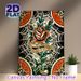 Vintage Rose Painting Poster, Vibrant Traditional Tattoo-style Floral Poster, Inspirational Quote Design Ideal For Living Room, Bedroom Wall Decor_maomaolike.com