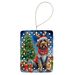 Wirehaired Pointing Griffon Christmas Reindeer Porcelain Ornament Christmas Tree Hanging Decorations For Home Christmas Holiday, Rectangle, Gift, Multicolor_maomaolike.com