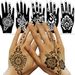 Cross-Border European And American Hollow Stickers Waterproof Indian Henna Stencil Hand-Painted DIY Colorful Hand Tattoo_maomaolike.com