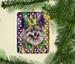 Keeshond King Of Mardi Gras Porcelain Ornament Christmas Tree Hanging Decorations For Home Christmas Holiday, Rectangle, Gift, Multicolor_maomaolike.com