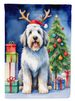 Old English Sheepdog Christmas Reindeer Garden Flag Mailbox Flag Decorative Yard Flag Banner Outside Patio Artwork Yard Flower Beds, Garden Size, Multicolor_maomaolike.com