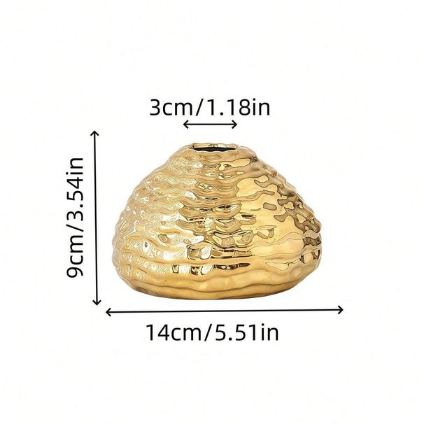 1 Modern Luxury Style Honeycomb Ceramic Vase Suitable For Decoration In Living Rooms, Lobbies, Dining Rooms, Bedroom Corners, And Other Spaces_maomaolike.com