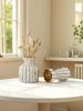 1pc Light Luxury Gold Stripe Design Ceramic Vase Small Fresh Style Can Be Filled With Water Vase Multi-scene Ornament Vase_maomaolike.com