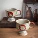 Vintage Kiln Turned Coarse Pottery Coffee Cup, High Aesthetic Moon Rabbit Ceramic High Footed Cup, Afternoon Tea Cup_maomaolike.com