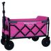Expandable Dual-Layer Utility Wagon With 100% Extra Space - 225lbs Grocery Cart For Camping, Shopping, Sports, Gardening, Fishing, Pink_maomaolike.com