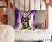 Terrier King Of Mardi Gras Throw Pillow Machine Washable, Indoor Outdoor Decorative Pillow For Couch, Bed Or Patio, 14Hx14W_maomaolike.com