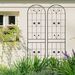 2 Pack Metal Garden Trellis 86.7" X 19.7" Rustproof Trellis For Climbing Plants Outdoor Flower Support Black_maomaolike.com