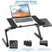 1Pc Foldable Laptop Table Bed Notebook Desk With Mouse Board Aluminum Alloy Breakfast Snacking Tray For Home Office Travel Use_maomaolike.com