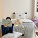 Wholesale INS Girl Heart Small Grid Cloud Bear Towel Embroidered Washed Four-Piece All 4-Piece Set Pure Cotton Bedding_maomaolike.com