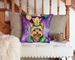 Yorkshire Terrier King Of Mardi Gras Throw Pillow Machine Washable, Indoor Outdoor Decorative Pillow For Couch, Bed Or Patio, 14Hx14W_maomaolike.com