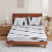 Gray White Blue Geometric Diamond Polyester Skin Friendly Bed Mattress Protector Fitted Sheet_maomaolike.com