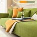 Home Textile Modern Simple Sofa Cushion Universal For All Seasons Wabi Sabi Style Green Chenille Sofa Cover Non Slip Solid Color Seat Cushion Cover_maomaolike.com
