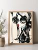 Abstract Style, Sensual And Beautiful Woman, Home Décor Painting, Wall Art Poster, Living Room Sofa Backdrop Decoration, Art Exhibition Piece_maomaolike.com