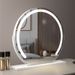 Semicircular LED With Three-Color Fill Light, Desktop Smart Touch Rechargeable Makeup Mirror, Dressing Mirror_maomaolike.com