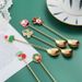 6pcs /Pack Christmas Gift Stirring Spoon Coffee Dessert Scoop_maomaolike.com