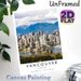 Vancouver Cityscape Painting Poster, Vibrant Realistic Urban Skyline With Snow-capped Mountains & Waterfront Poster, Captivating City Scenery Ideal_maomaolike.com