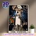 The Tower Tarot Card Painting Poster, Vintage Illustrated Tarot Scene Poster, Classic Occult Artwork With Starry Backdrop, Ideal For Mystical Home_maomaolike.com