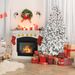 8ft Pvc Mixed Floceked Tree(54pcs Pine Cones)_maomaolike.com