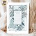 Floral Script Painting Poster, Teal Line-Art Lotus & Leaf Border Poster, Refined Decorative Artwork Ideal For Home Or Tranquil Indoor Spaces_maomaolike.com