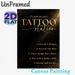 Temporary Tattoo Station Painting Poster, Elegant Glittery Black & Gold Style Poster, Clear Step-by-step Guide For Applying Temporary Tattoos, Ideal_maomaolike.com
