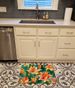 Lilies In Watercolor Memory Foam Kitchen Mat Machine Washable Anti-Fatigue Mat Cushion Comfort Bath Mat Or Kitchen Rug_maomaolike.com