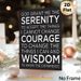 Serenity Prayer Painting Poster, Minimalist Black & White Typography Poster, Inspirational Text To Foster Inner Peace, Suitable For Living Room, Study_maomaolike.com