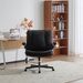 Criss Cross Legged Office Chair With Flip-Up Back Built-In Dynamic Airbag Lumbar Support, Wide Seat Desk Chair With Flip-Up Arms And Wheels, Modern Cross-Leg Chair For Home Office, Vanity, Black_maomaolike.com