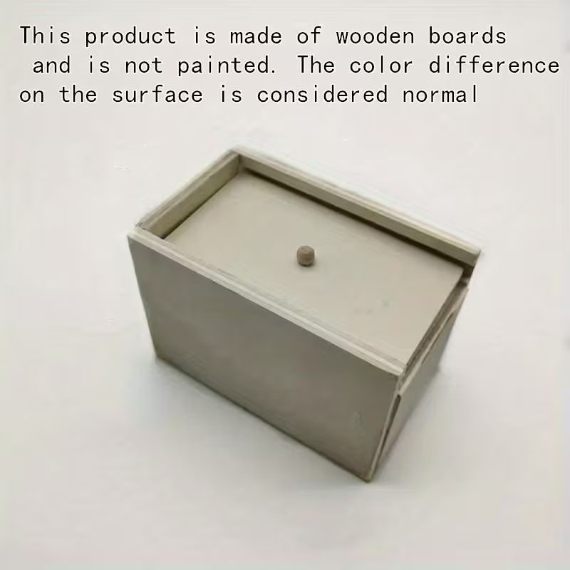 1Pc Handmade Wooden Prank Box With Hidden Compartments & Surprise Fake Spiders - Dual-Purpose Tabletop Storage Organizer_maomaolike.com