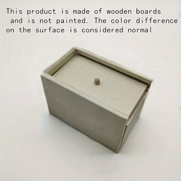 1Pc Handmade Wooden Prank Box With Hidden Compartments & Surprise Fake Spiders - Dual-Purpose Tabletop Storage Organizer_maomaolike.com