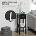 HOMCOM 29" 2-Tier Side Table With Drawer Shelf, End Table For Living Room, Black_maomaolike.com