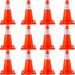 VEVOR 12Pack 18" Traffic Cones, Safety Road Parking Cones PVC Base, Orange Traffic Cone With Reflective Collars, Hazard Construction Cones For Home Traffic Parking_maomaolike.com