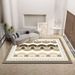 Living Room Rug Large Size Gorgeous Gold Frame Design Bedroom Rug Plush Thickened Machine Washable Thickened Underlay Interior Decorative Rug_maomaolike.com