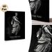 Roman Emperor Themed Painting Poster, Monochrome Vintage Sculpture Style Poster, Classic "Veni Vidi Vici" Historical Quote Design, Ideal For Home_maomaolike.com