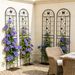 2 Pack Metal Garden Trellis 86.7 X 19.7 Rustproof Trellis For Climbing Plants Outdoor Flower Support Black_maomaolike.com