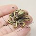 Solid Brass Office Desk Small Ornament Octopus Bronze Tea Pet Decoration Craft Gift Handheld Plaything_maomaolike.com