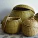 Tea Egg Storage Organizer Snack With Lid Basket Green Woven Bamboo Canister_maomaolike.com