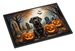 Chocolate Labrador Retriever Spooky Halloween Doormat Front Door Mat Indoor Outdoor Rugs For Entryway, Non Slip Washable Low Pile, 24H X 36W_maomaolike.com