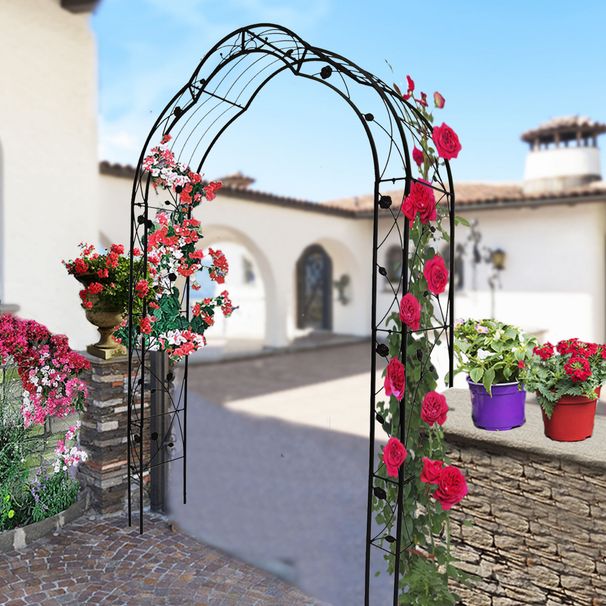 Metal Garden Arch Assemble Freely With 8 Styles Garden Arbor Trellis Climbing Plants Support Rose Arch_maomaolike.com
