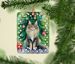 MaineCoon Cat By The Christmas Tree Porcelain Ornament Christmas Tree Hanging Decorations For Home Christmas Holiday, Rectangle, Gift, Multicolor_maomaolike.com