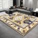 Living Room Rug,Large Rug,Oversized, Gold Leaves Design,Bedroom Rug,Soft And Thick, Machine Washable, Thickened Rug, Bedside Rug,Decorative Indoor Rug_maomaolike.com