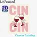 Cheers Themed Painting Poster, Minimalist Retro Style Poster, Hands Clinking Wine Glasses With "CIN CIN" Text, Brings Warm Festive Atmosphere Ideal_maomaolike.com