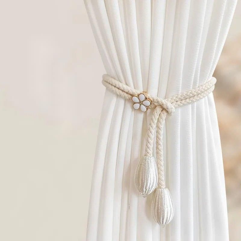 Hot-Selling Modern Simple Adjustable Tiebacks Hanging Sheer Curtain Drawstring Storage Buckle Fixed Binding Rope 2p-set_maomaolike.com