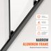 Semi-frameless Shower Door, 57.8-59 W X 70 H In, Double Sliding Glass Door With 1/4 In(6mm) Clear Tempered Glass, Waterproof Shatterproof Stainproof With Stainless Steel Hardware, Matte Black_maomaolike.com