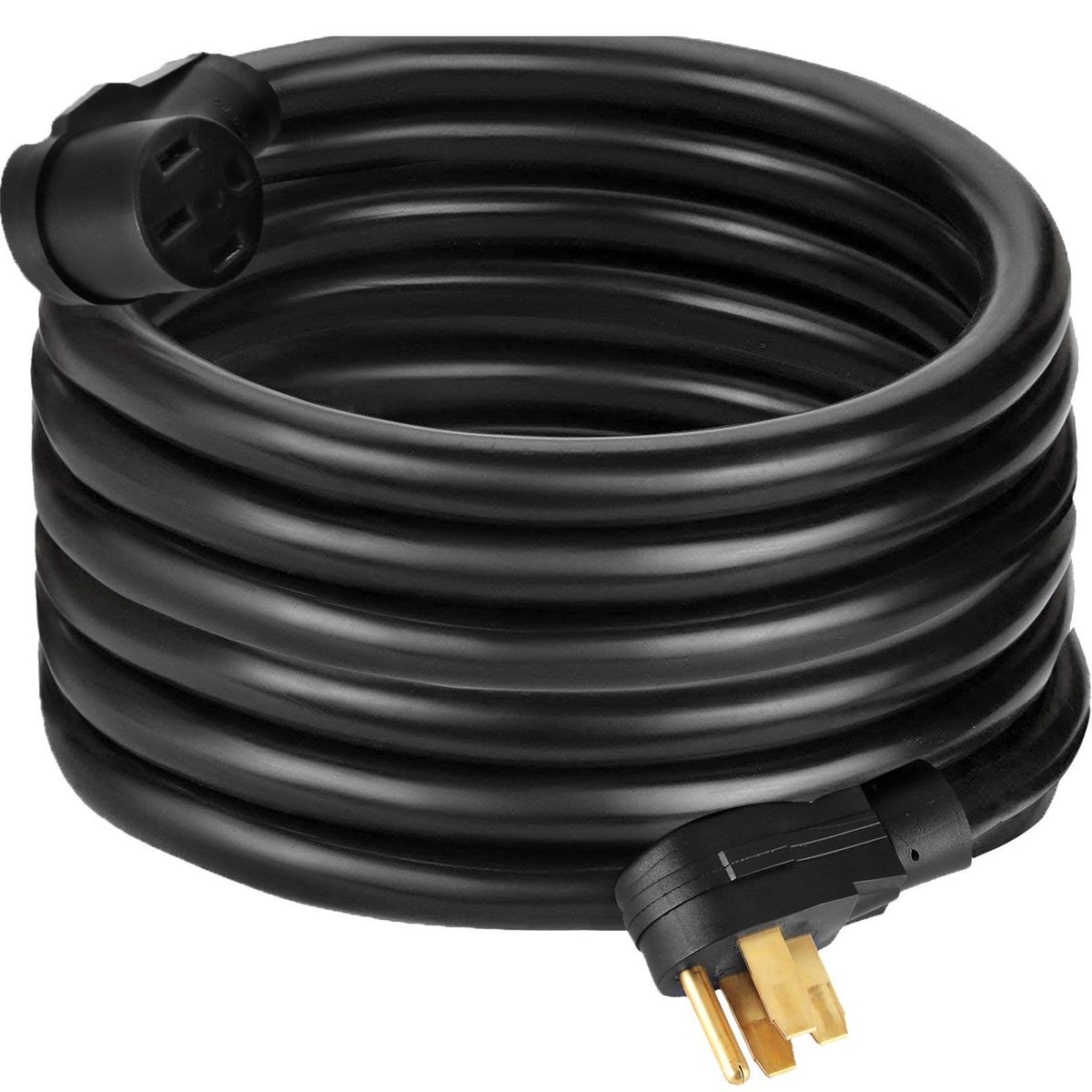 VEVOR RV Power Cord 50Ft 40 Amp RV Extension Cord AWG8 40 Amp Rv Extension Cord Truck Trailer Motorhome Camper RV Cord Grip Handles Camper Trailer Power Supply Cable_maomaolike.com