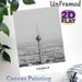 Tehran Milad Tower City Landmark Painting Poster, Monochrome Minimalist Urban Skyline Poster, Sleek Elegant Wall Decor Suitable For Living Room_maomaolike.com
