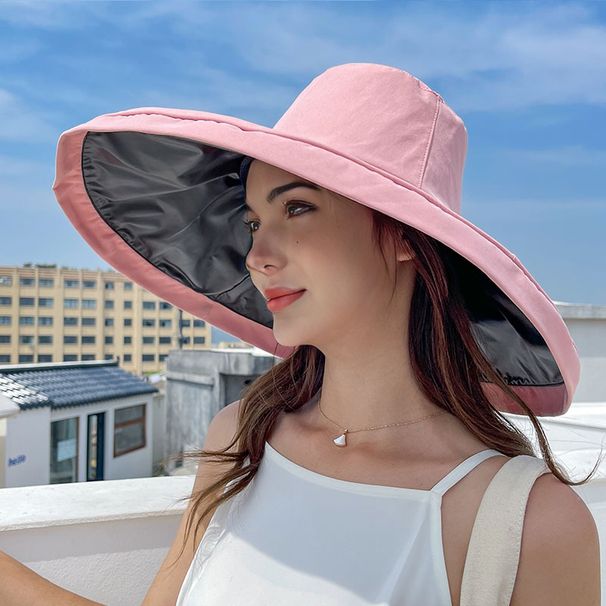 Hot Sale Fashionable large brim solid color fisherman hat, outdoor sun hat_maomaolike.com