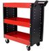 3 Tier Rolling Tool Cart On Wheels,Heavy Duty Utility Tool Cart With Pegboard For Repair Shop, Garage, Warehouse,Red_maomaolike.com