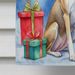 Whippet Christmas Reindeer House Flag Large Porch Sleeve Pole Decorative Outside Yard Banner Artwork Wall Hanging, Polyester, House Size, Multicolor_maomaolike.com